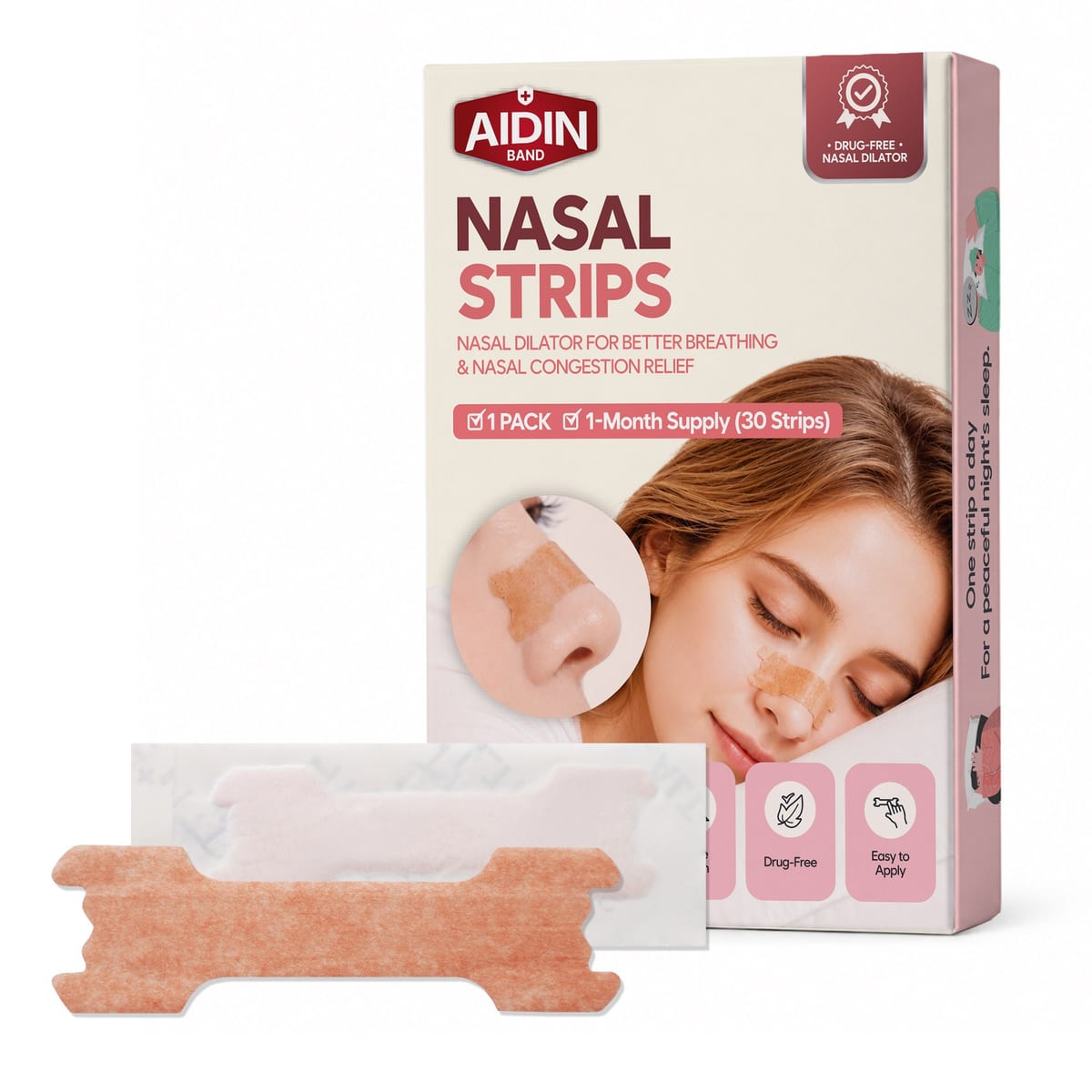 Nasal Strips — Drug-free nasal dilator · 30 strips